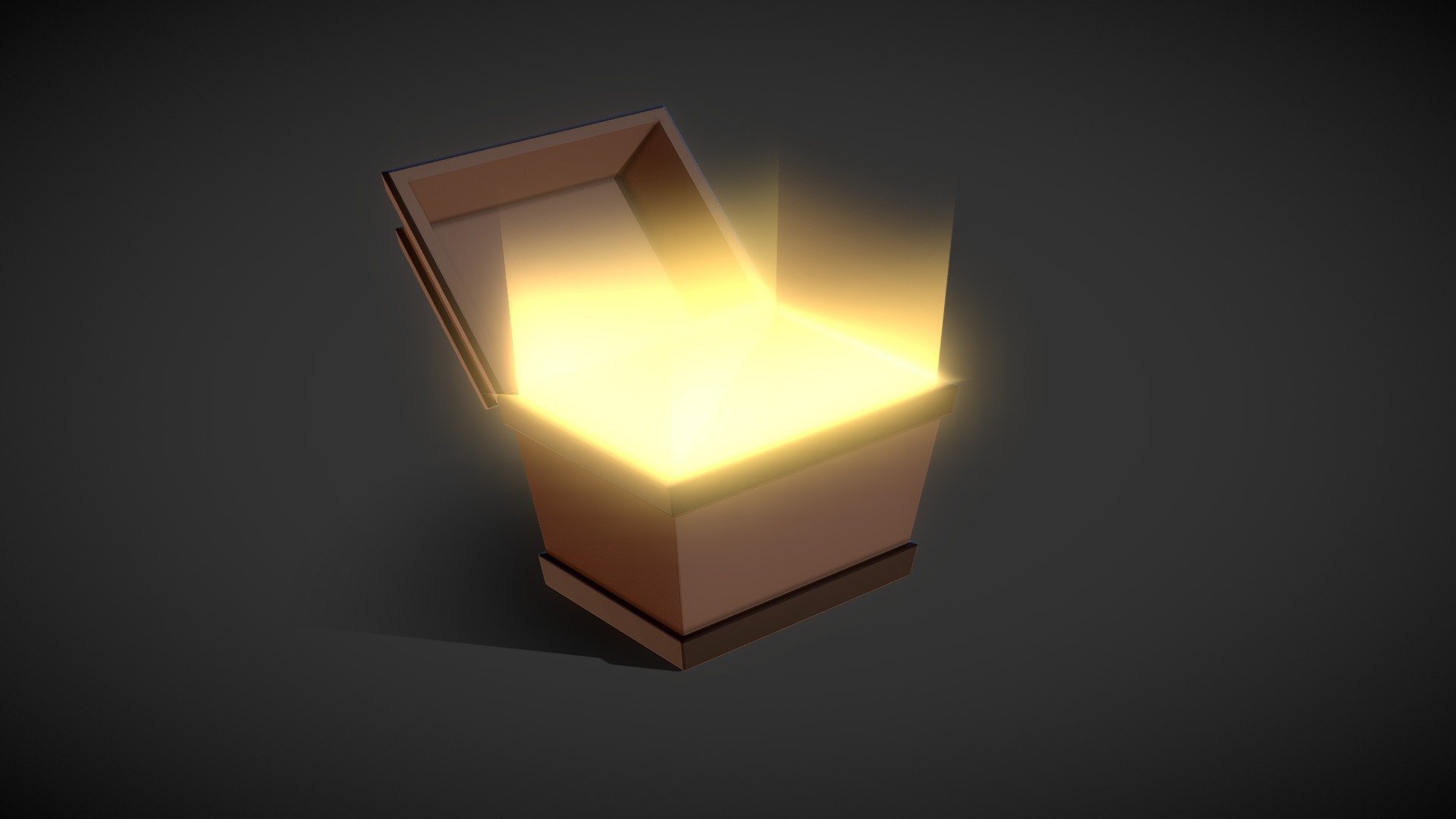 Chest opening effect 3d model