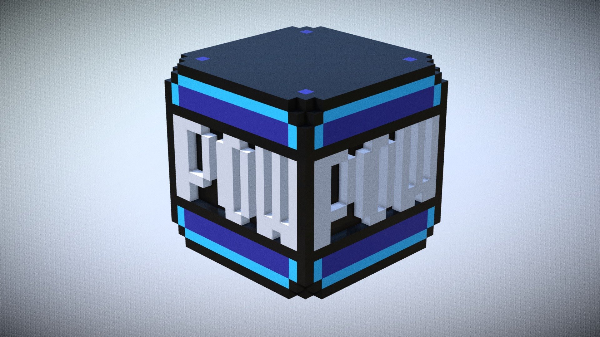 Pow Button Super Mario Bros 3d model