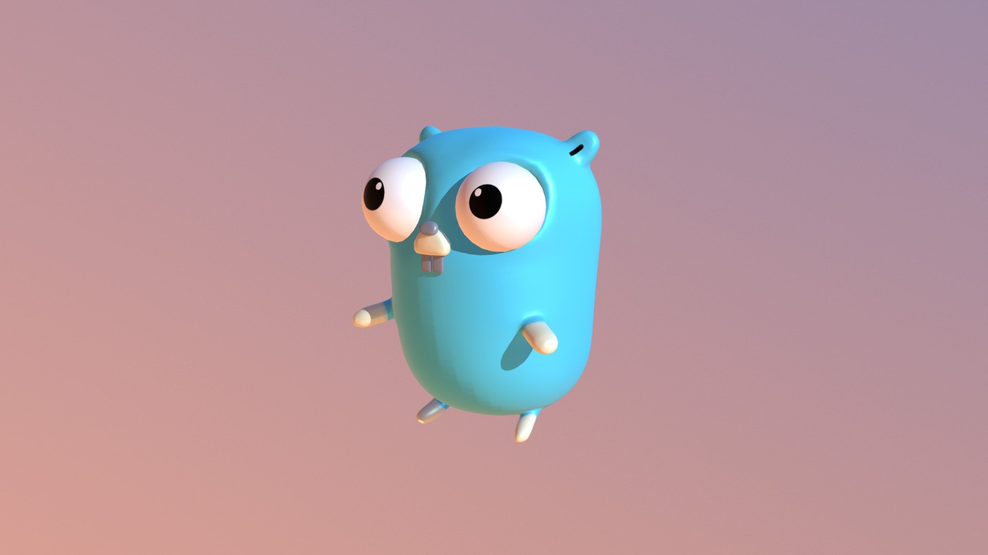 Golangs Gopher 3d model