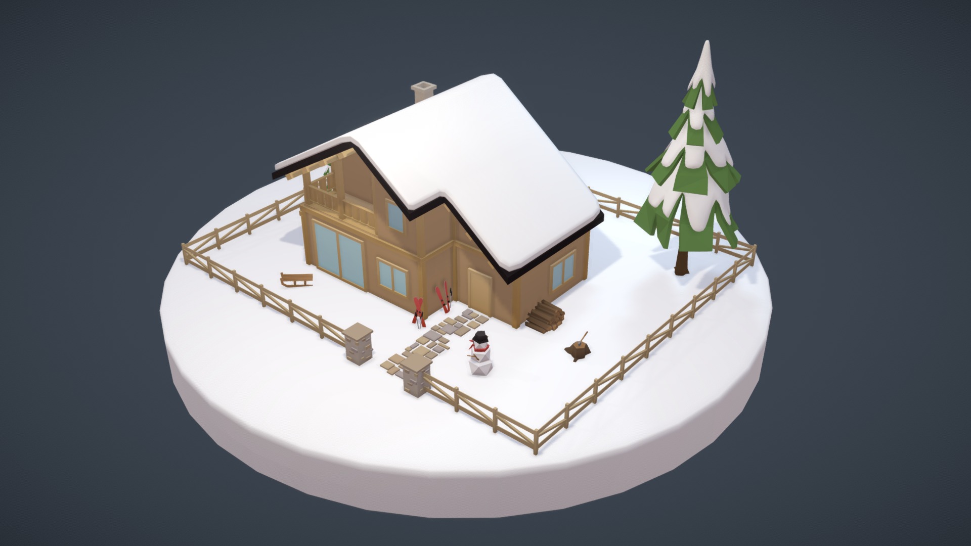 Snowtopia House01 3d model