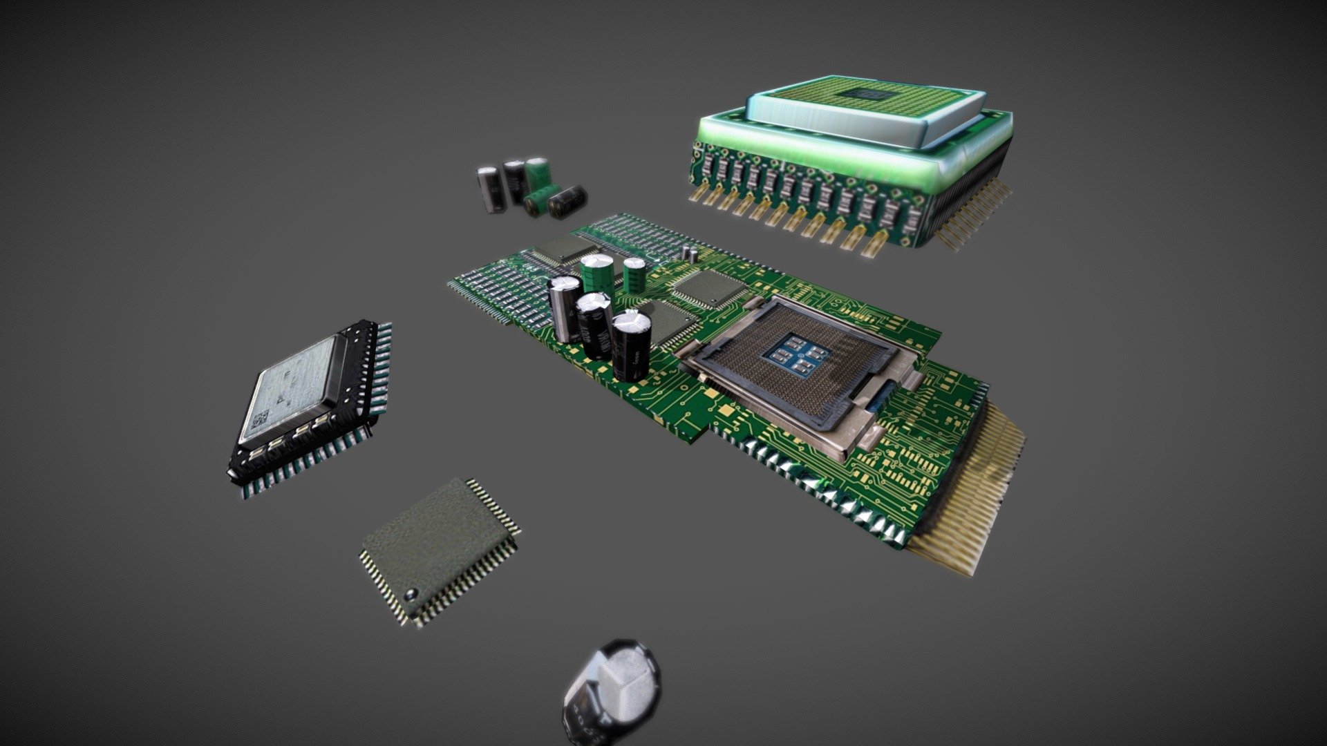 Electronic components #5 3d model