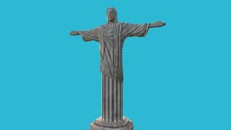 Christ The Redeemer Rio Statue LowPoly