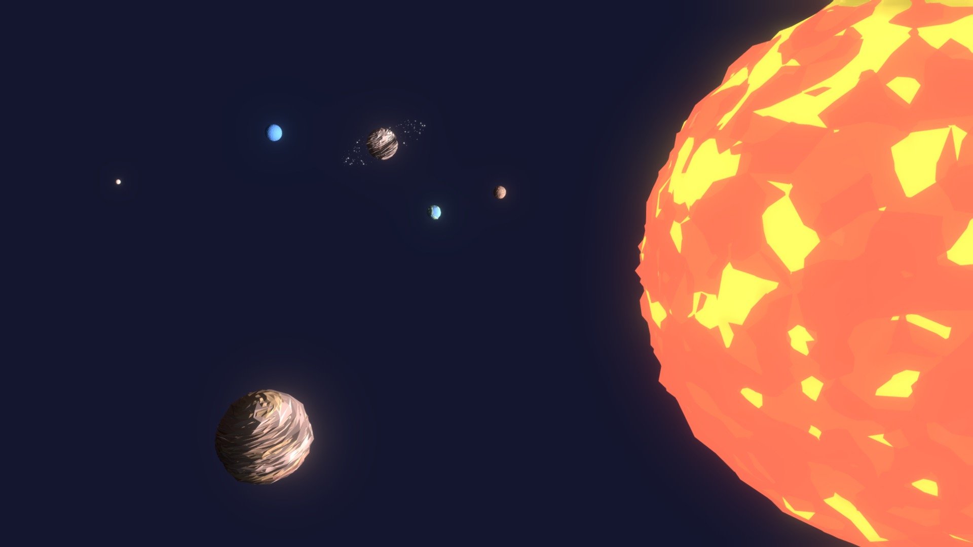 Low Poly Solar System Planets 3d model