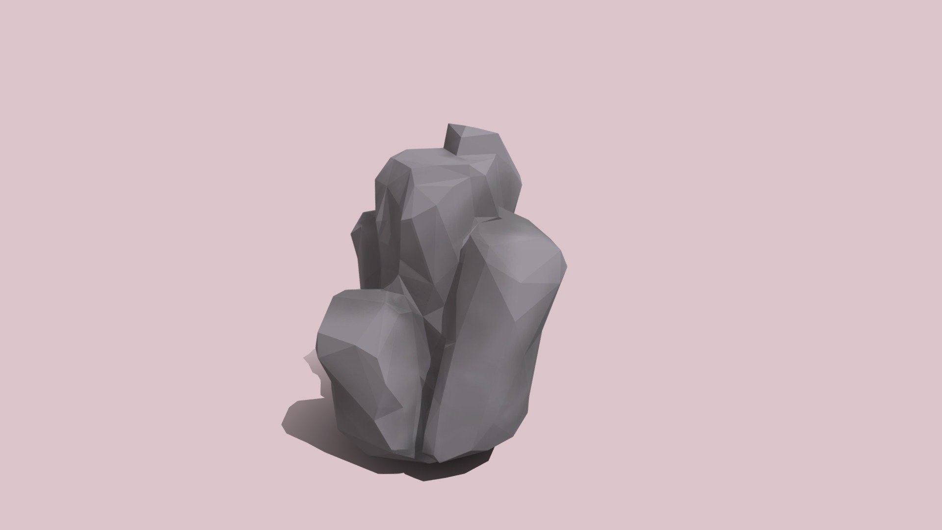 Detailed Lowpoly Rock 3d model