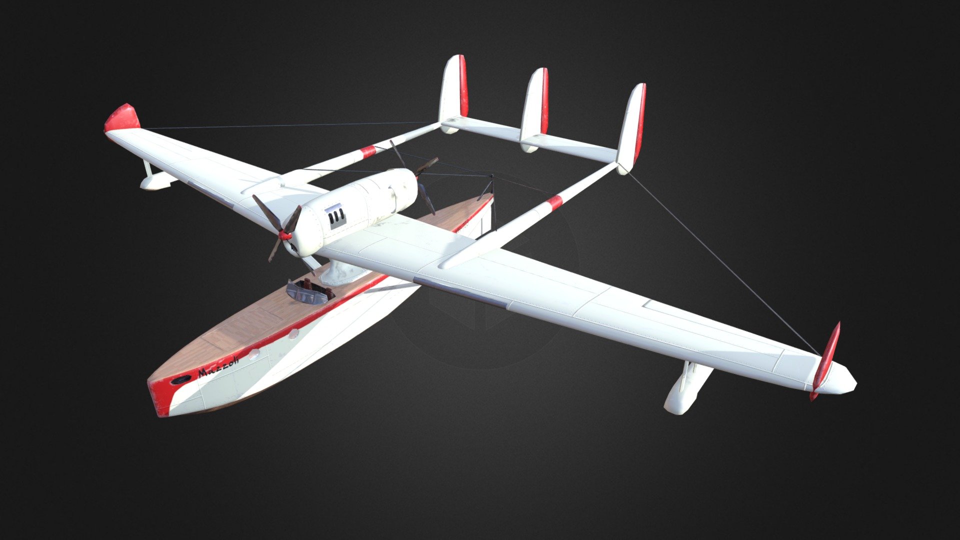 LM-328 flying boat 3d model