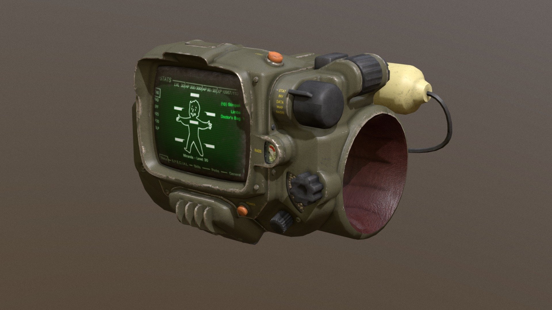 Pip-Boy 3000 Mark IV 3d model