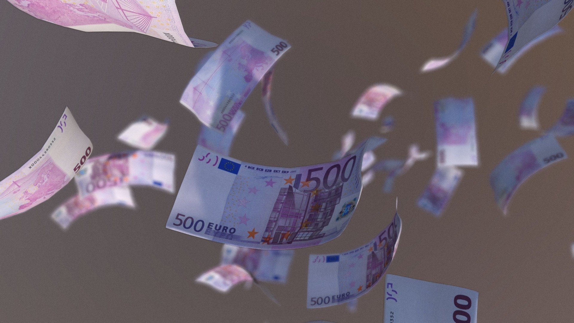 500 EURO MONEY 3d model