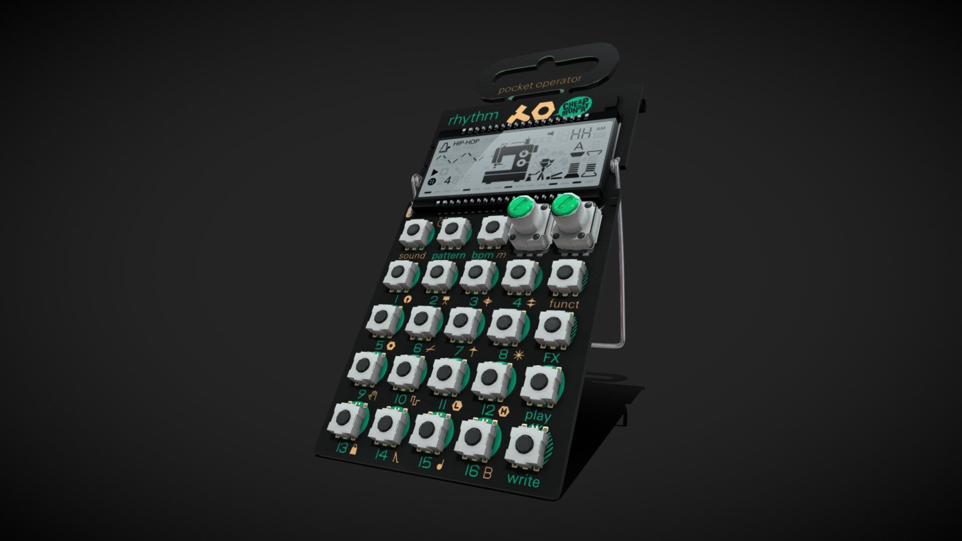 Teenage Engineering PO-12 Rythm 3d model