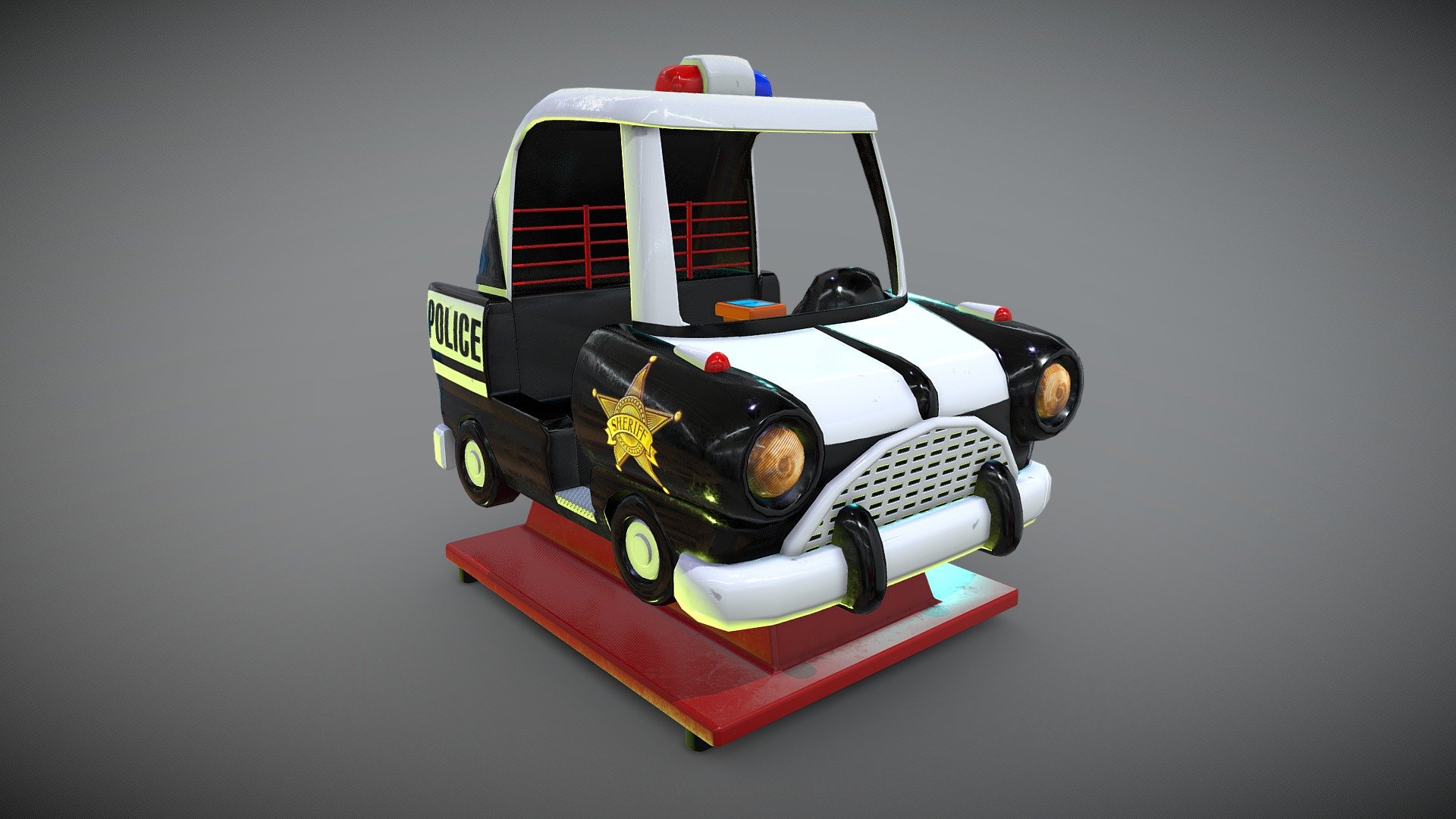 Police Coin Operated Ride 3d model