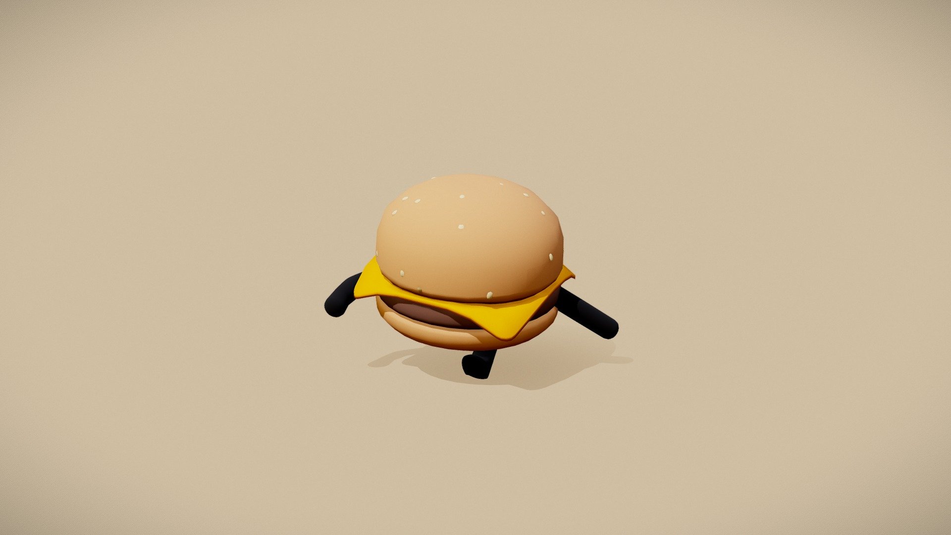 Stylized Burger 3d model