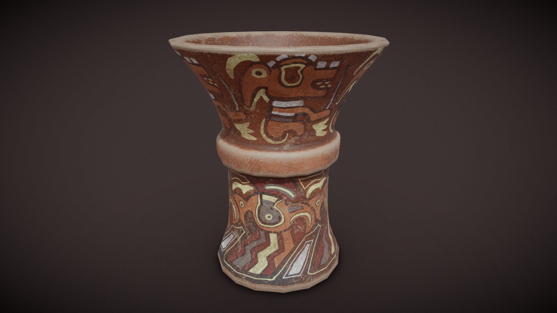 Waisted Cup Tiwanaku 3d model