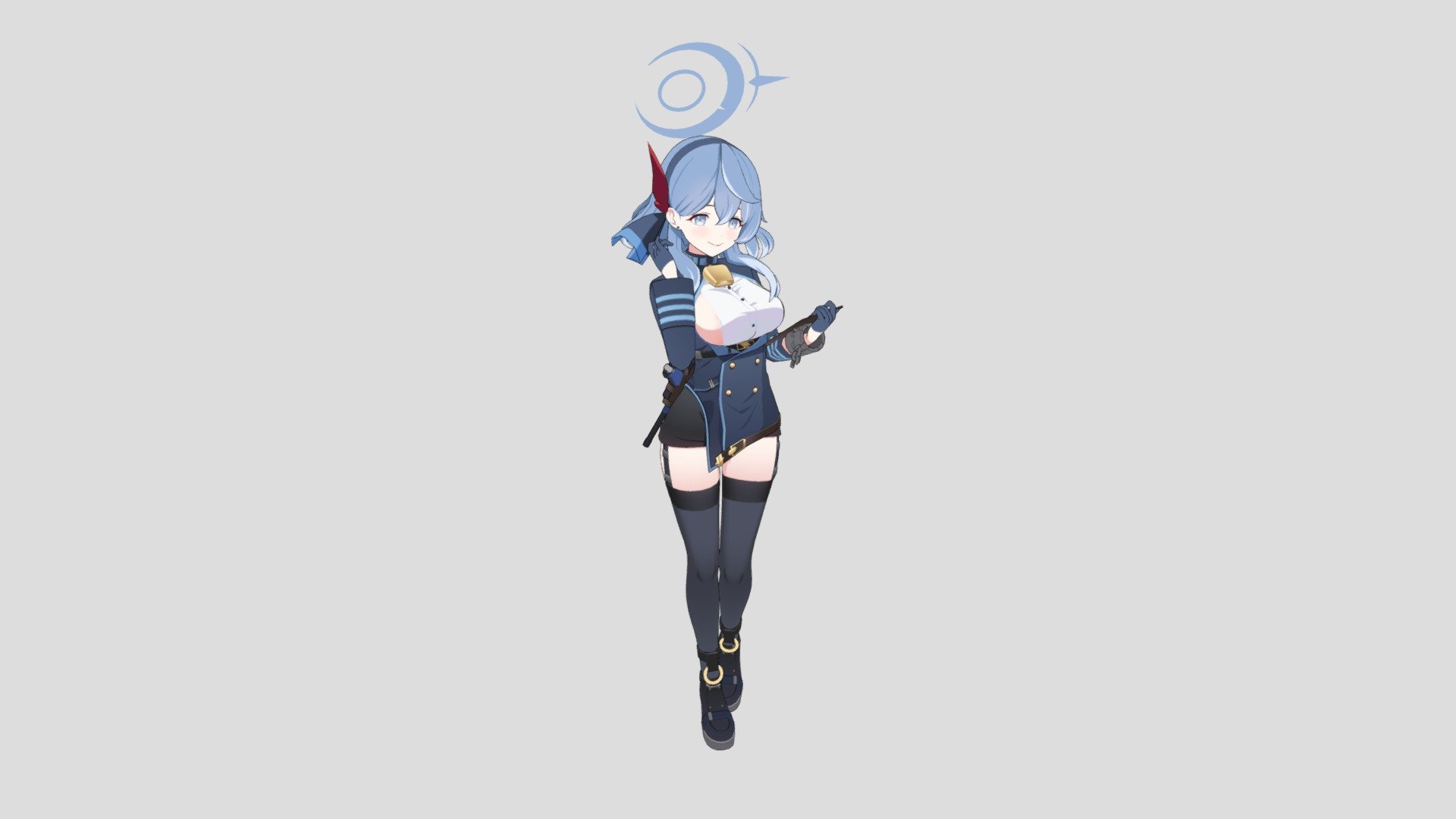 BlueArchive　fanart　天雨 アコ　by魔王 3d model