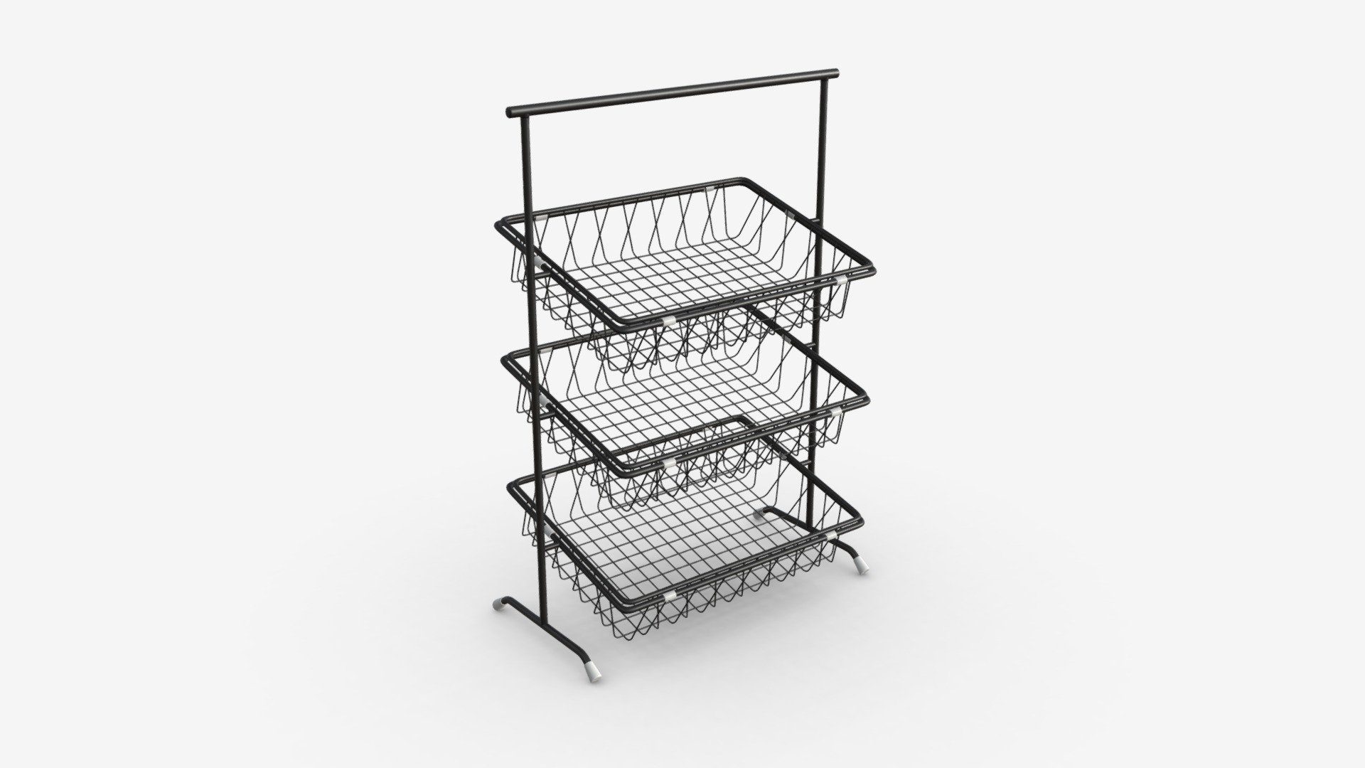 Tilted pane stand 3-tier 3d model