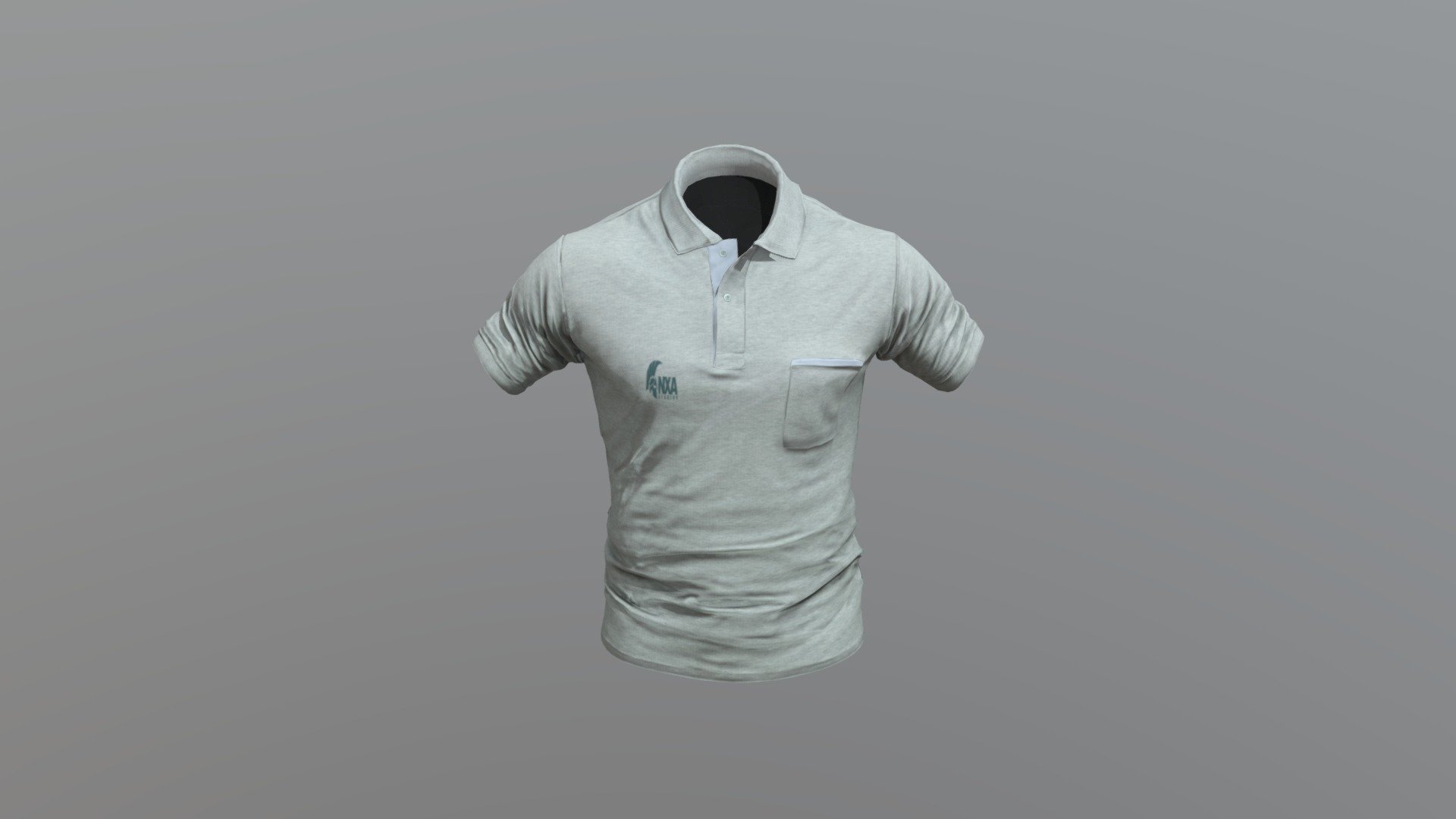 Male Polo Shirt Pocket 3d model