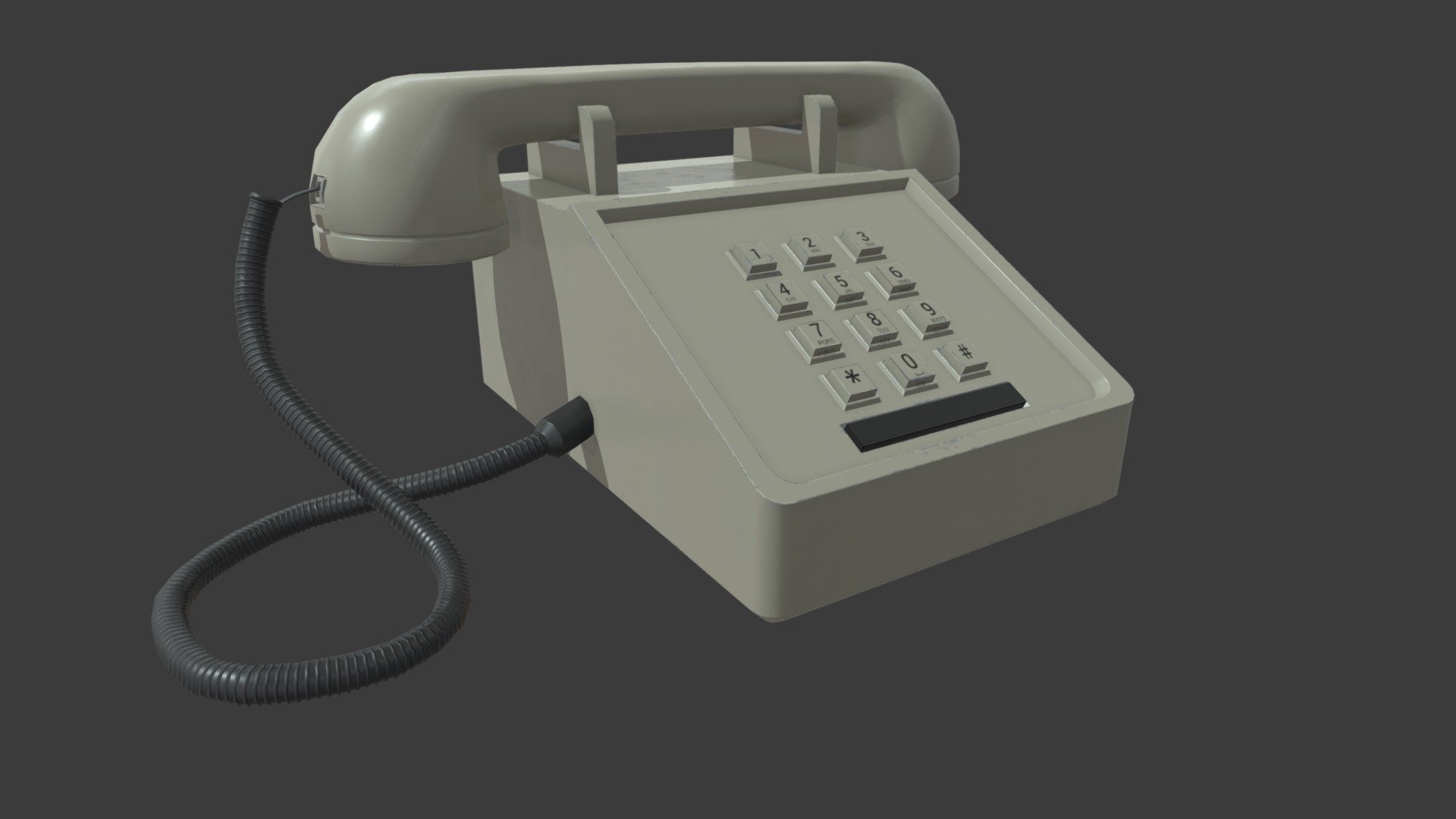 Old Office Phone 3d model