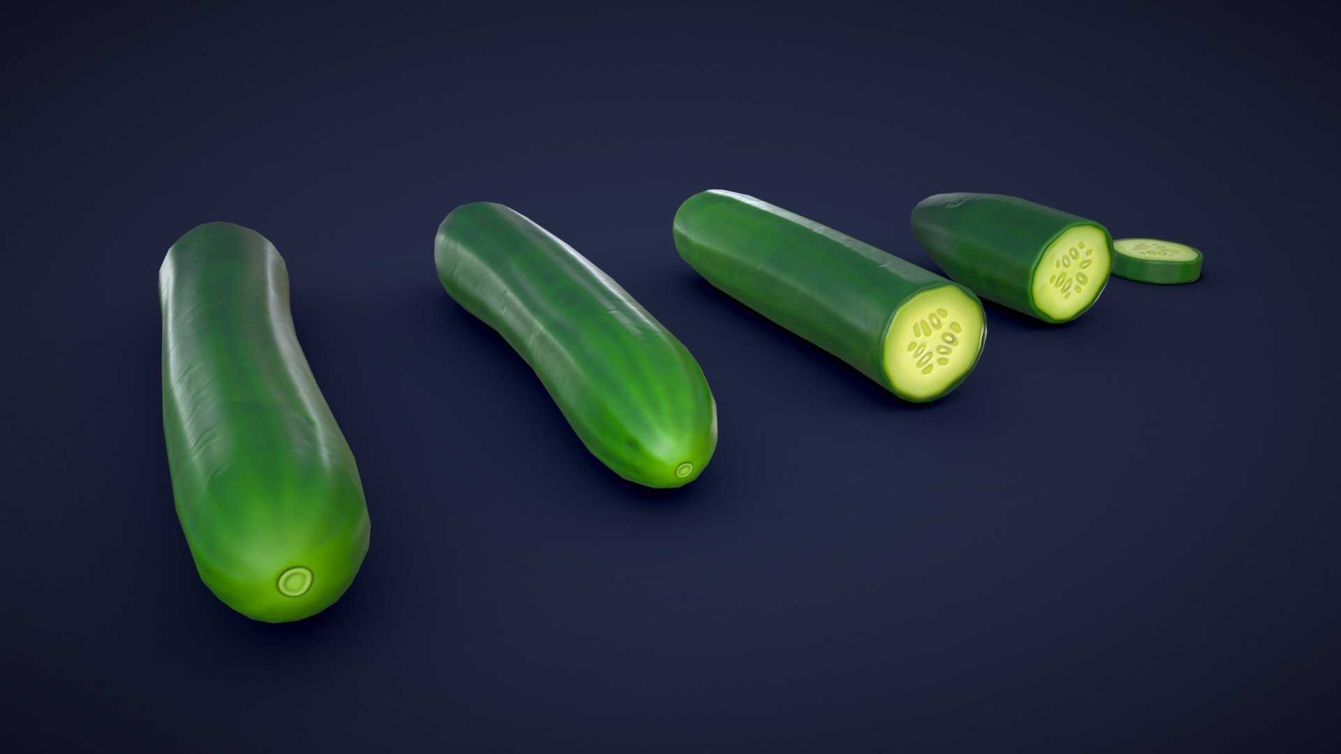 Stylized Cucumber 3d model