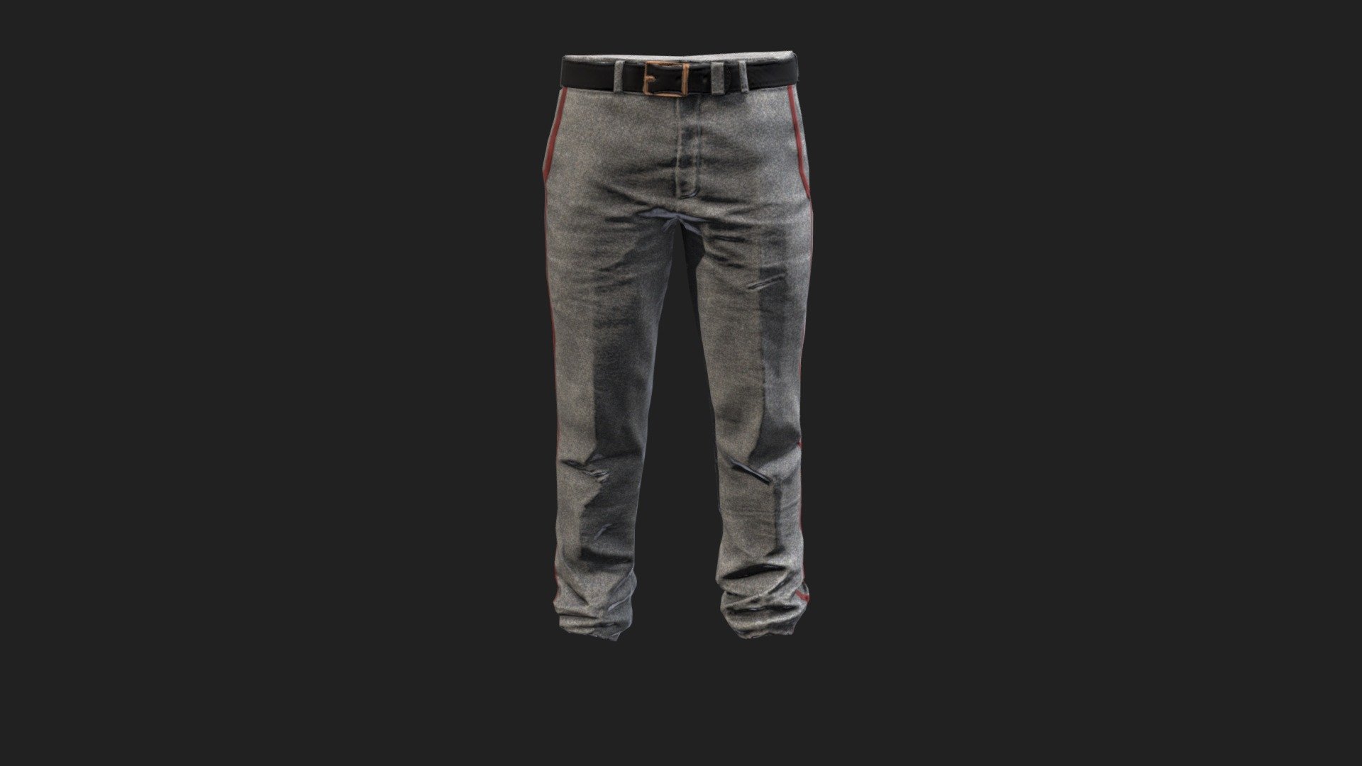 Military Trousers (White) 3d model