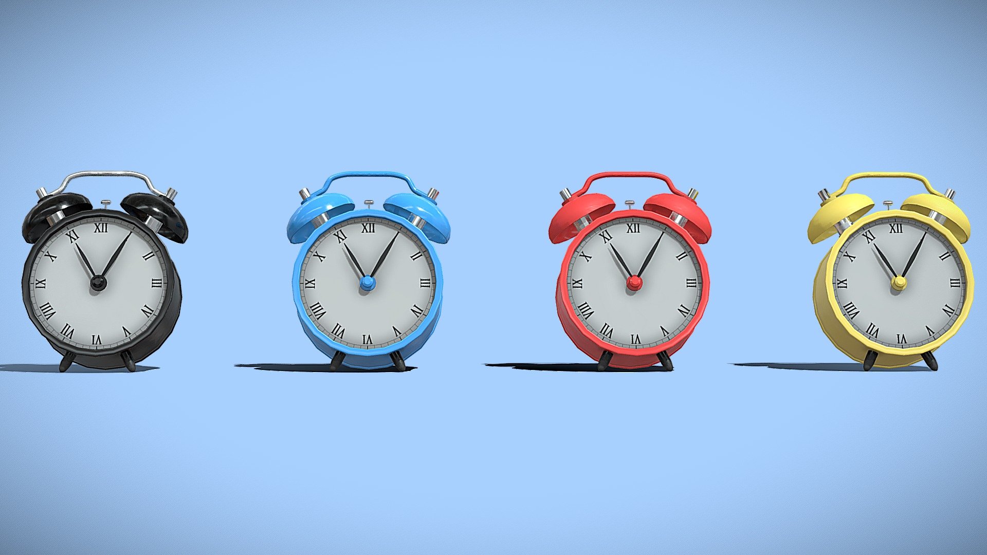 Table alarm clocks 3d model