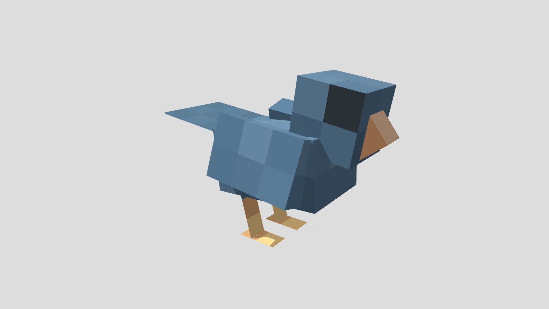 Small minecraft style Bird 3d model