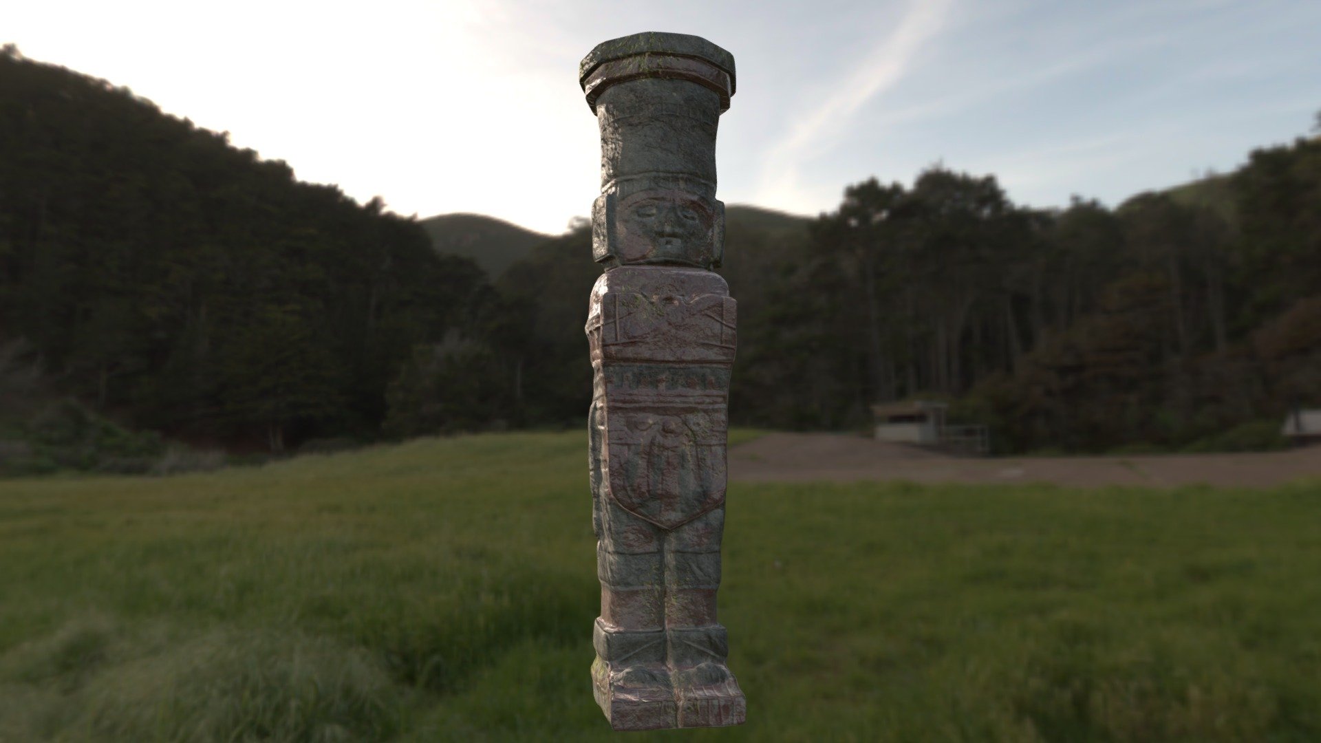 statue inca 3d model