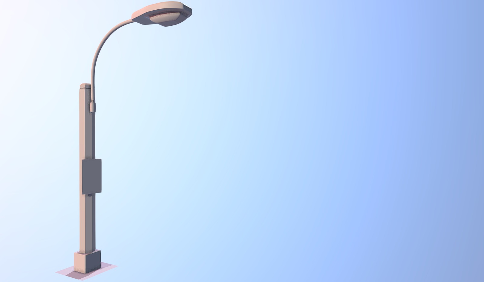 Suburban Street Lamp 3d model