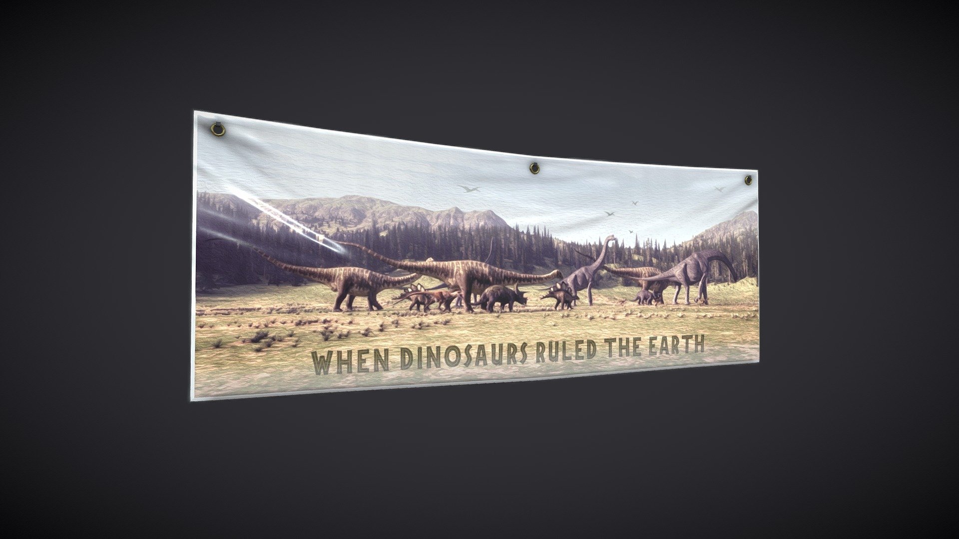 Museum Of Natural History | Dinosaur Banner 3d model