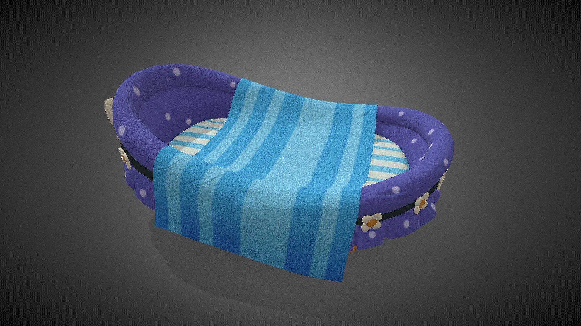 basket pet basket 3d model