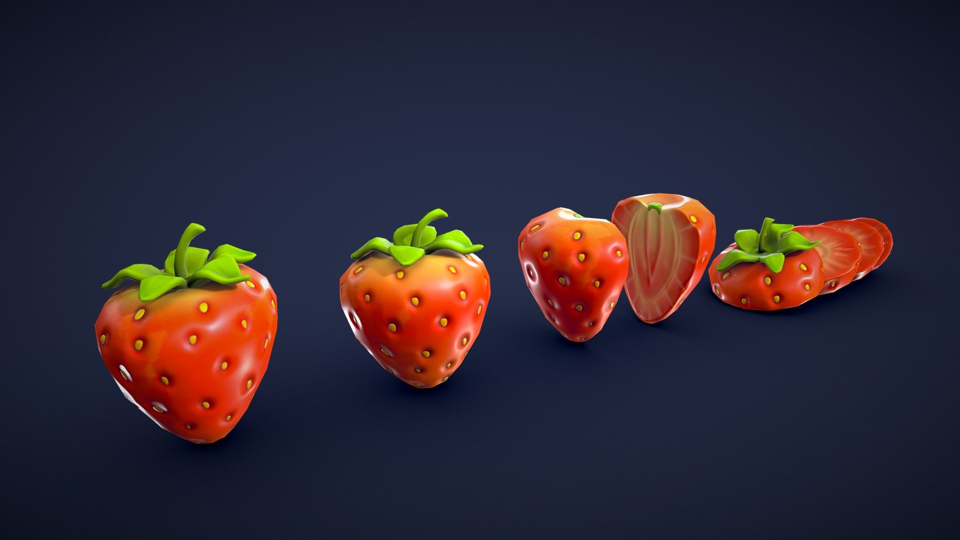 Stylized Strawberry 3d model