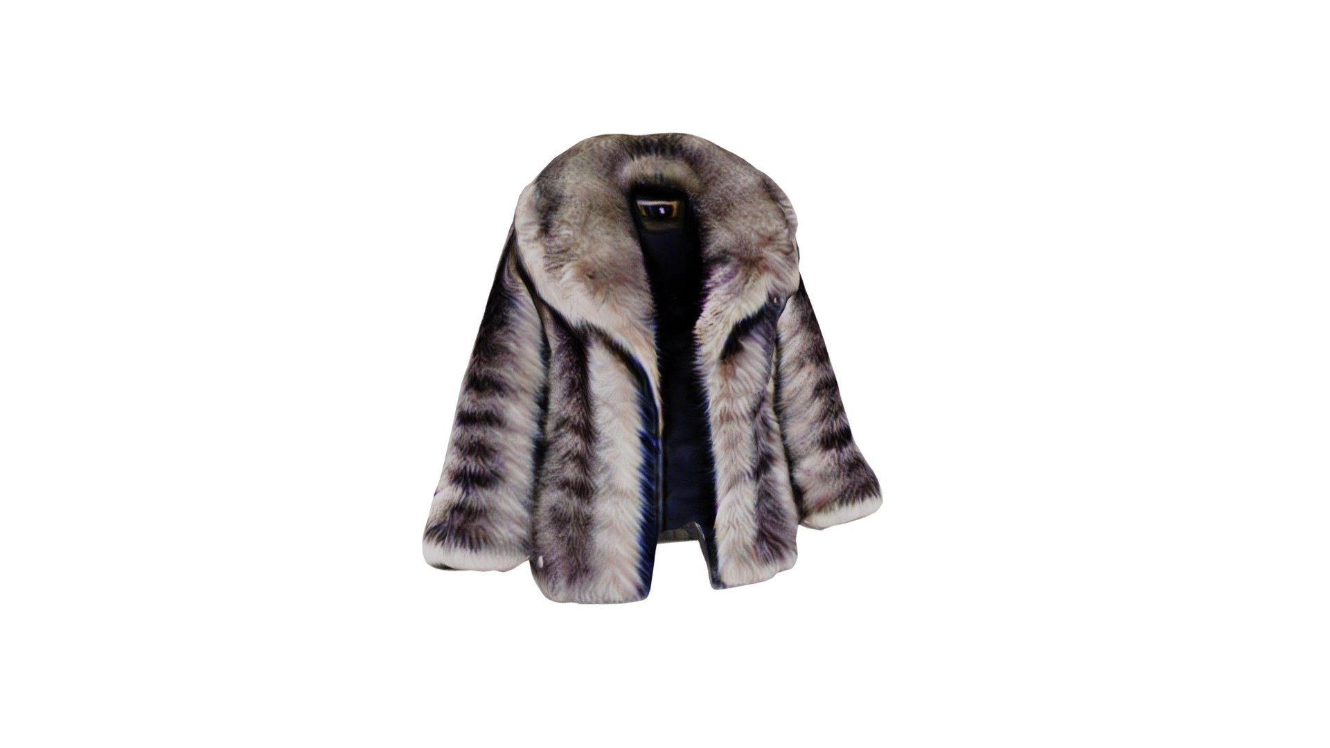 Fur Stylized Coat Posh 3d model