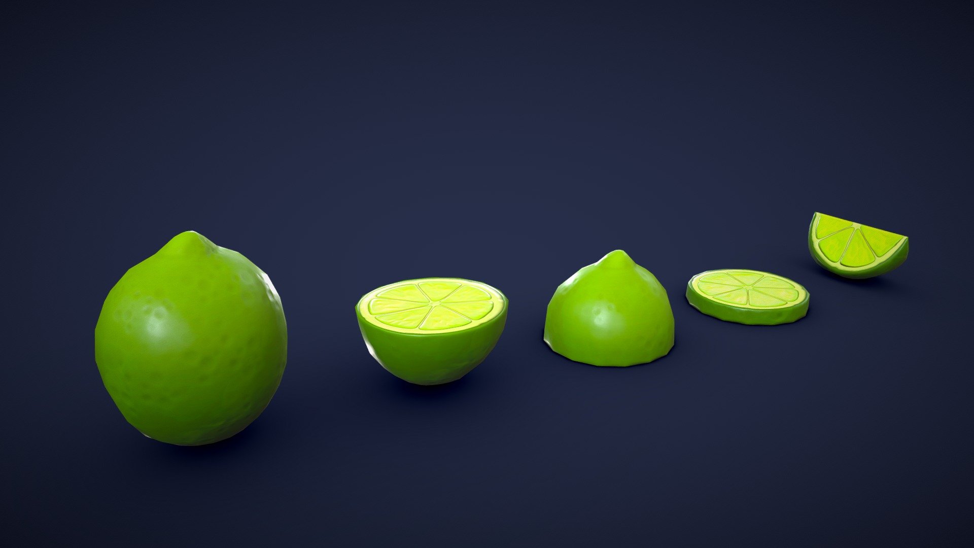 Stylized Lime 3d model