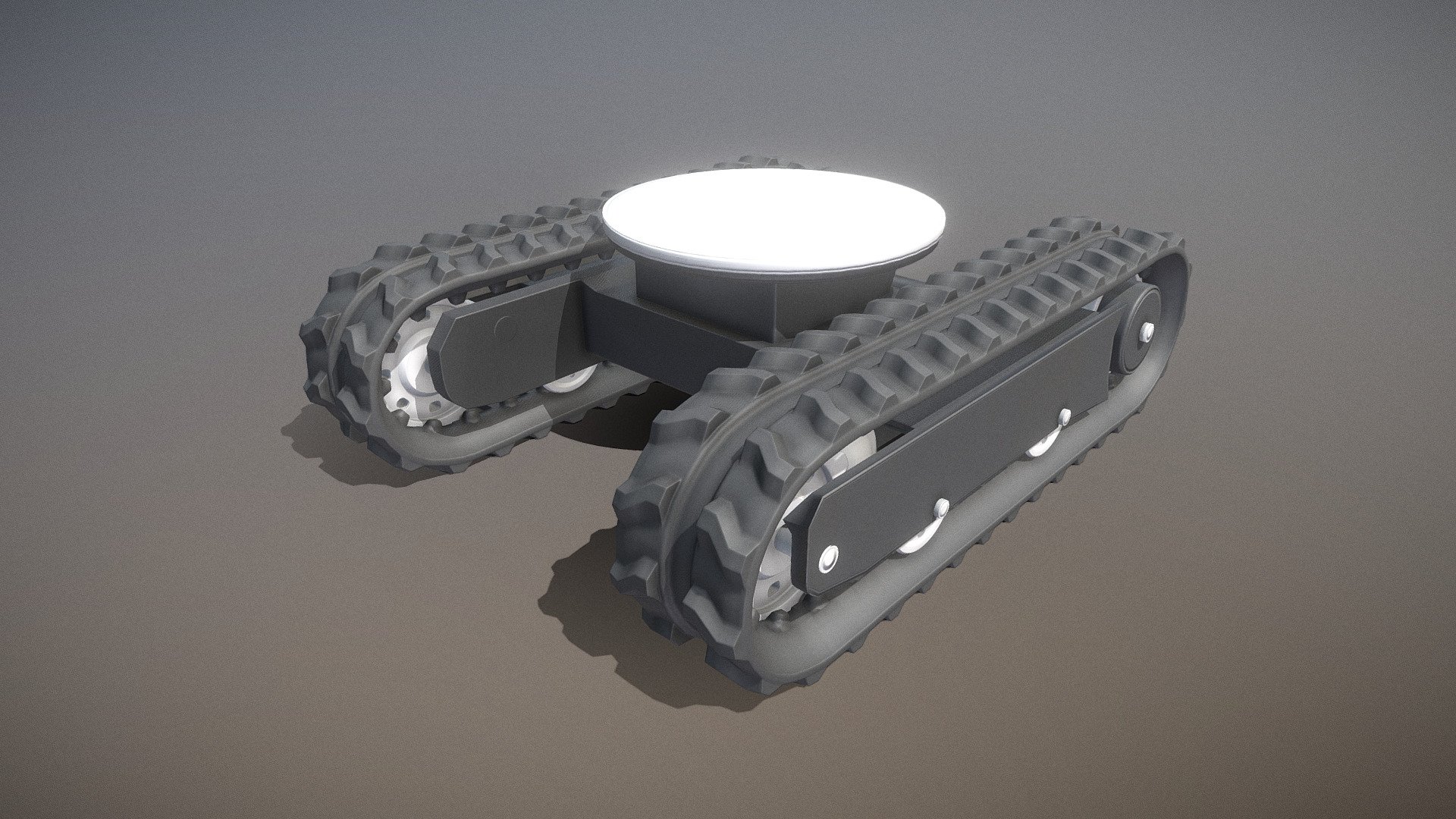 Rubber Track Chassis Version 1 (Low-Poly) 3d model