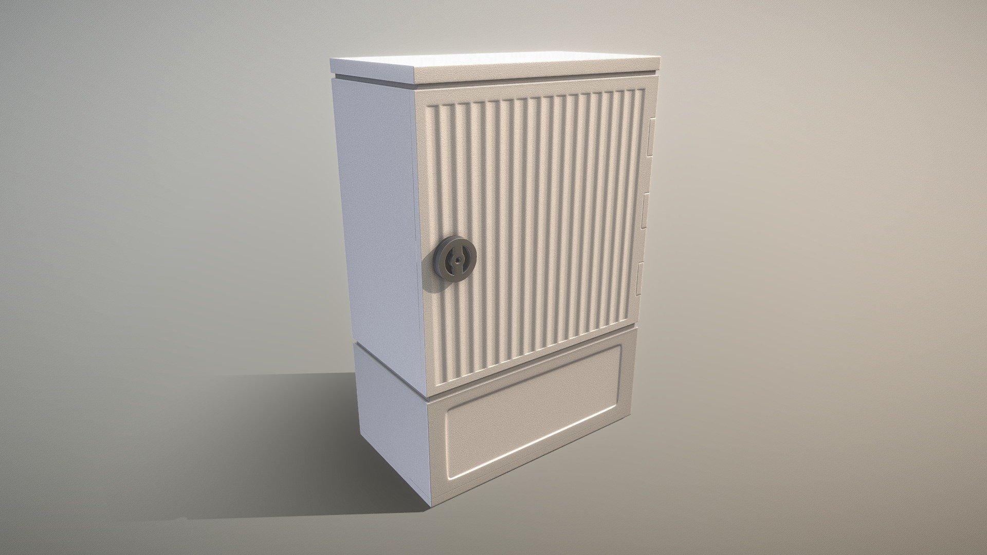 Cable Distribution Cabinet (Low-Poly) 3d model