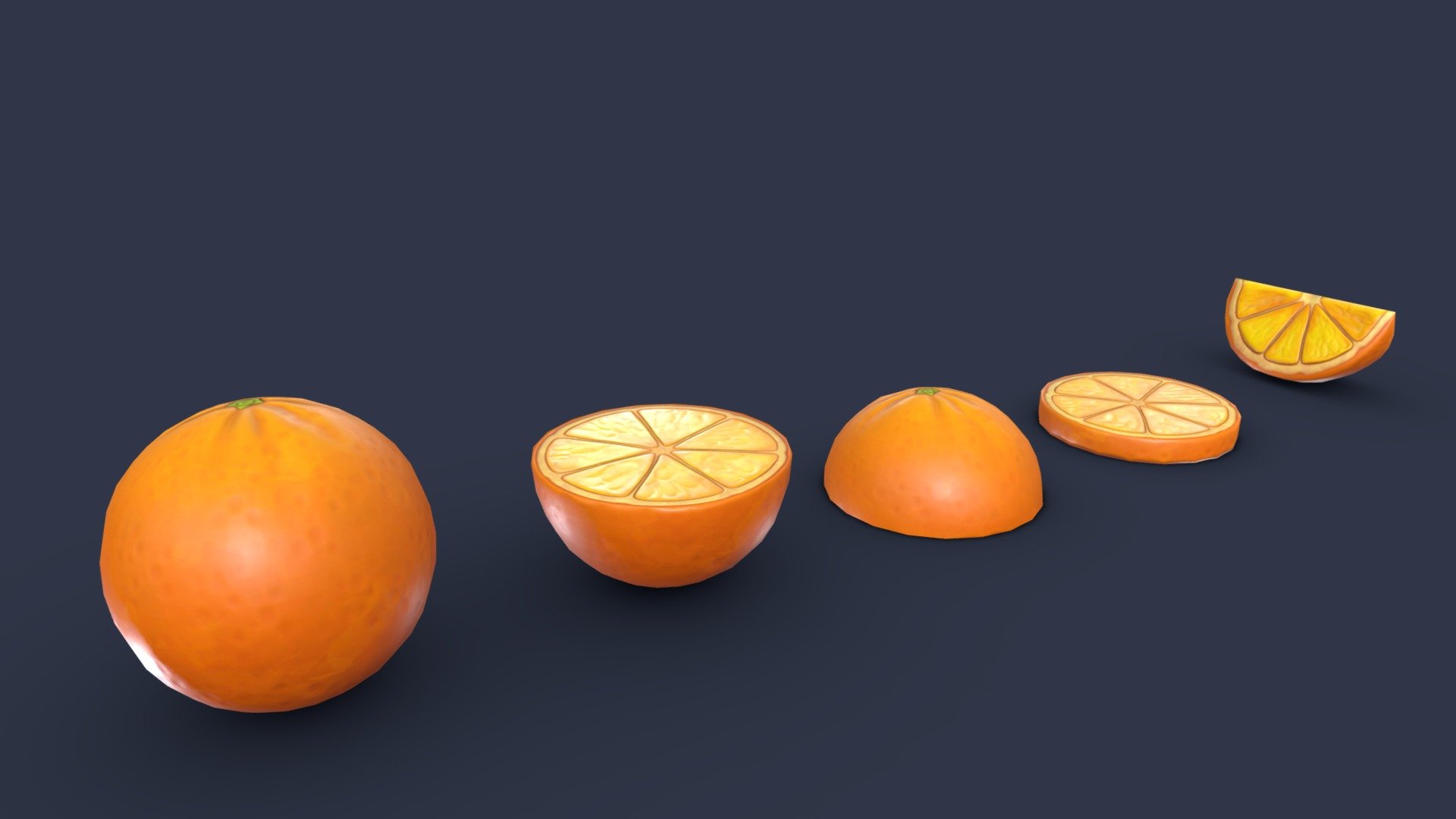 Stylized Orange 3d model