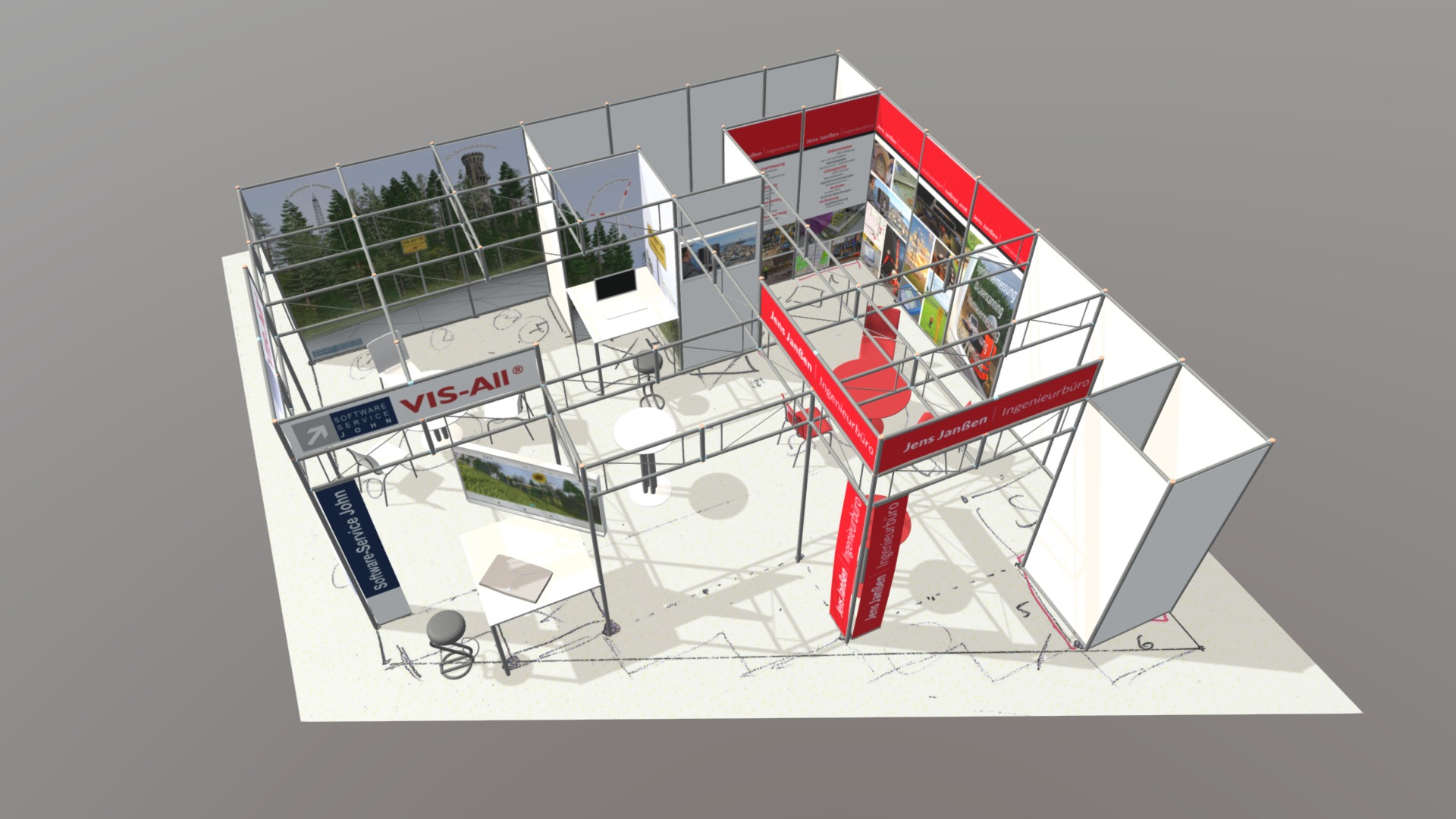 Intergeo 2019 Messestand Planung (Version 1) 3d model