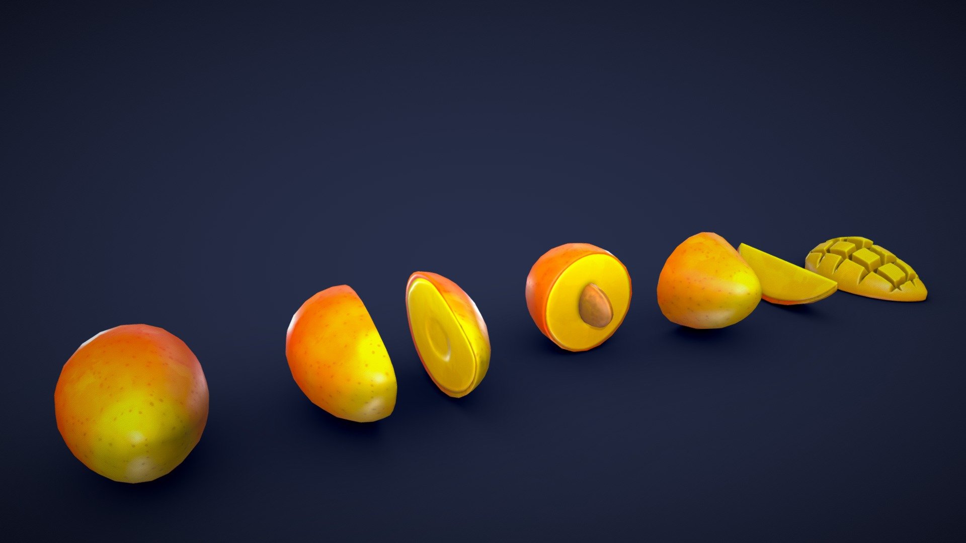 Stylized Mango 3d model