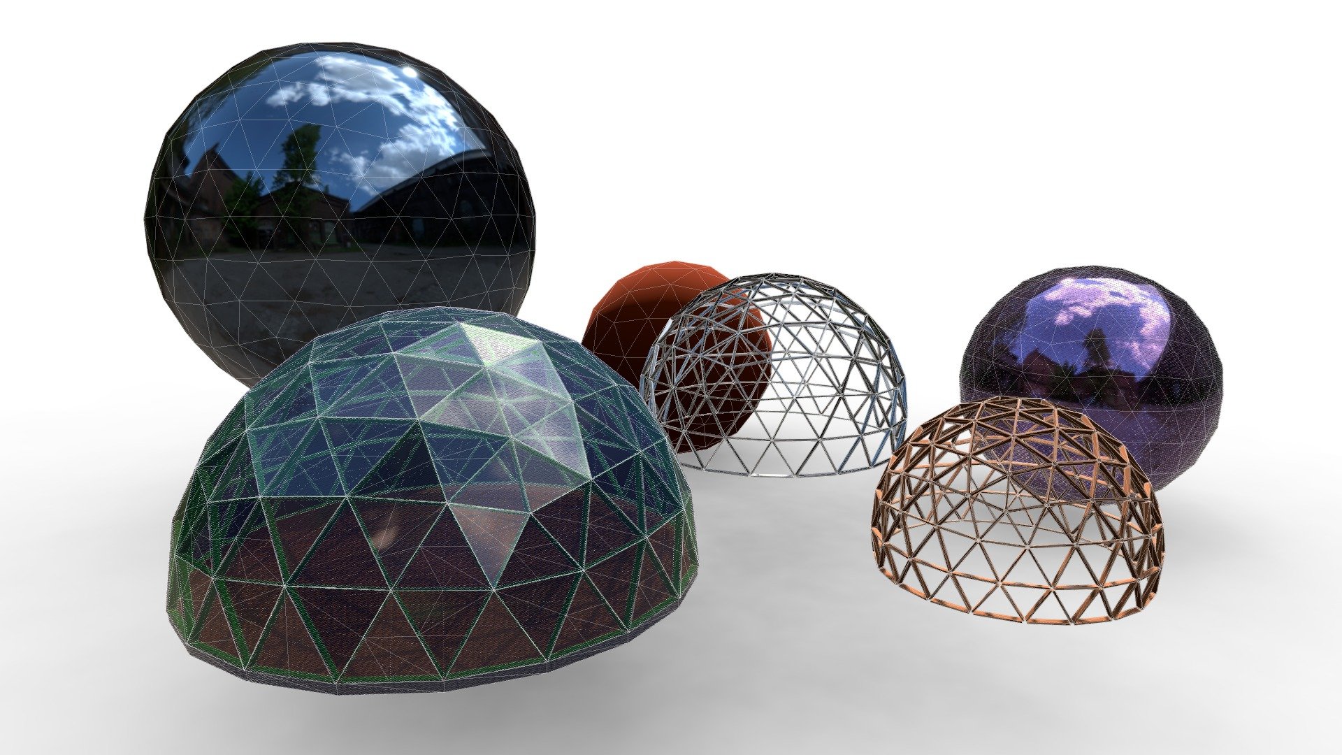 Geodesic dome / sphere 3d model