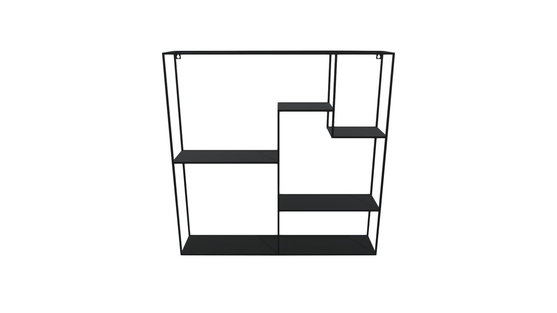 Free 3D Black Steel Shelf interior design 3d model