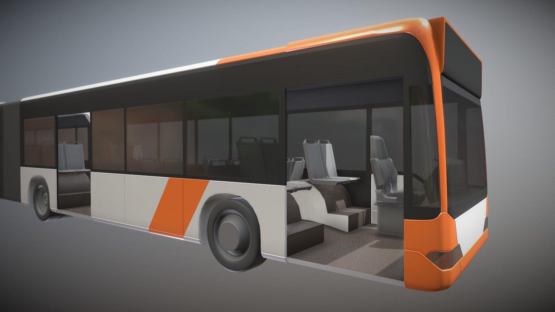 Long RNV City Bus (WIP-5) 3d model