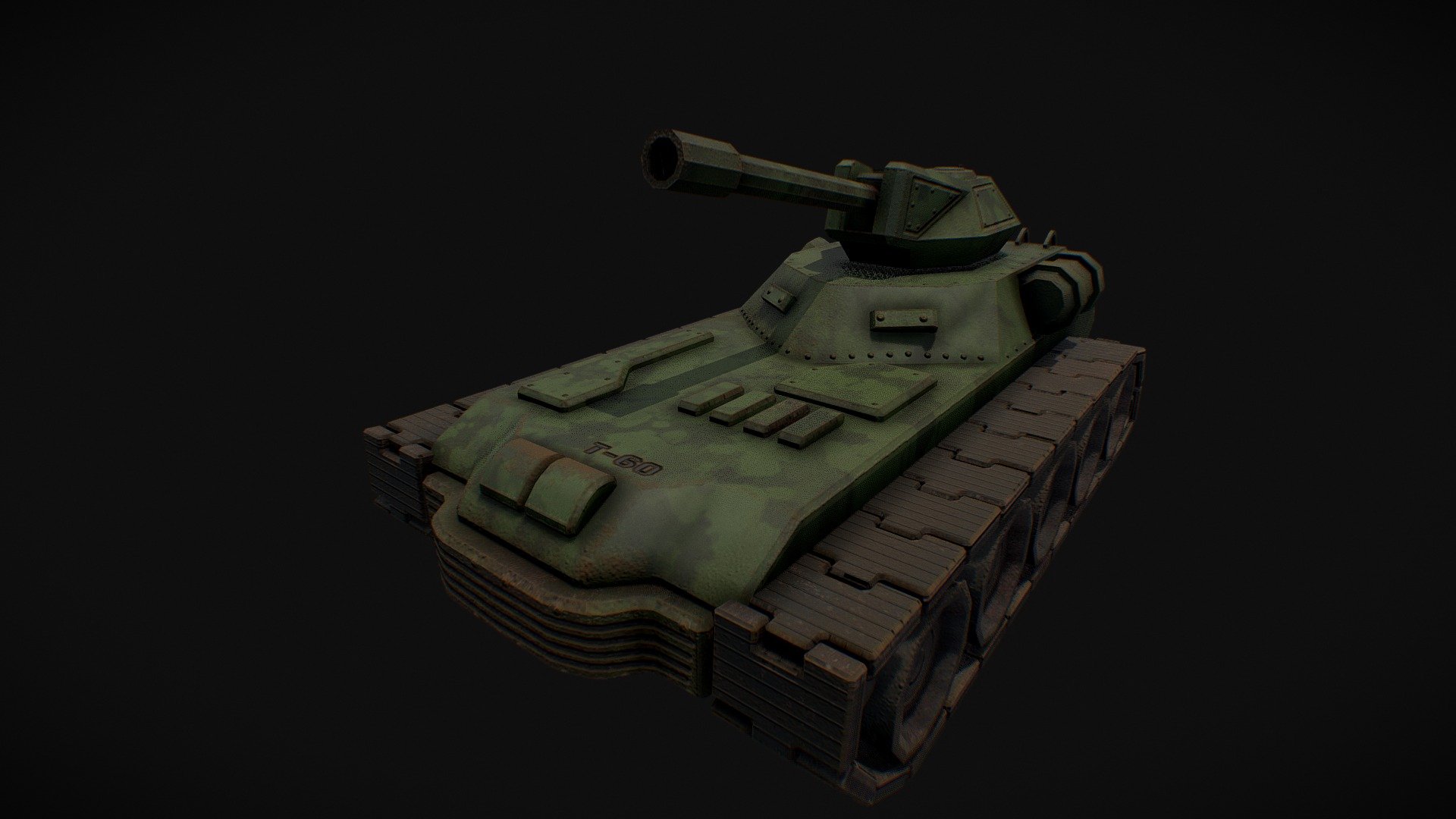 Tank T-60 Scifi 3d model