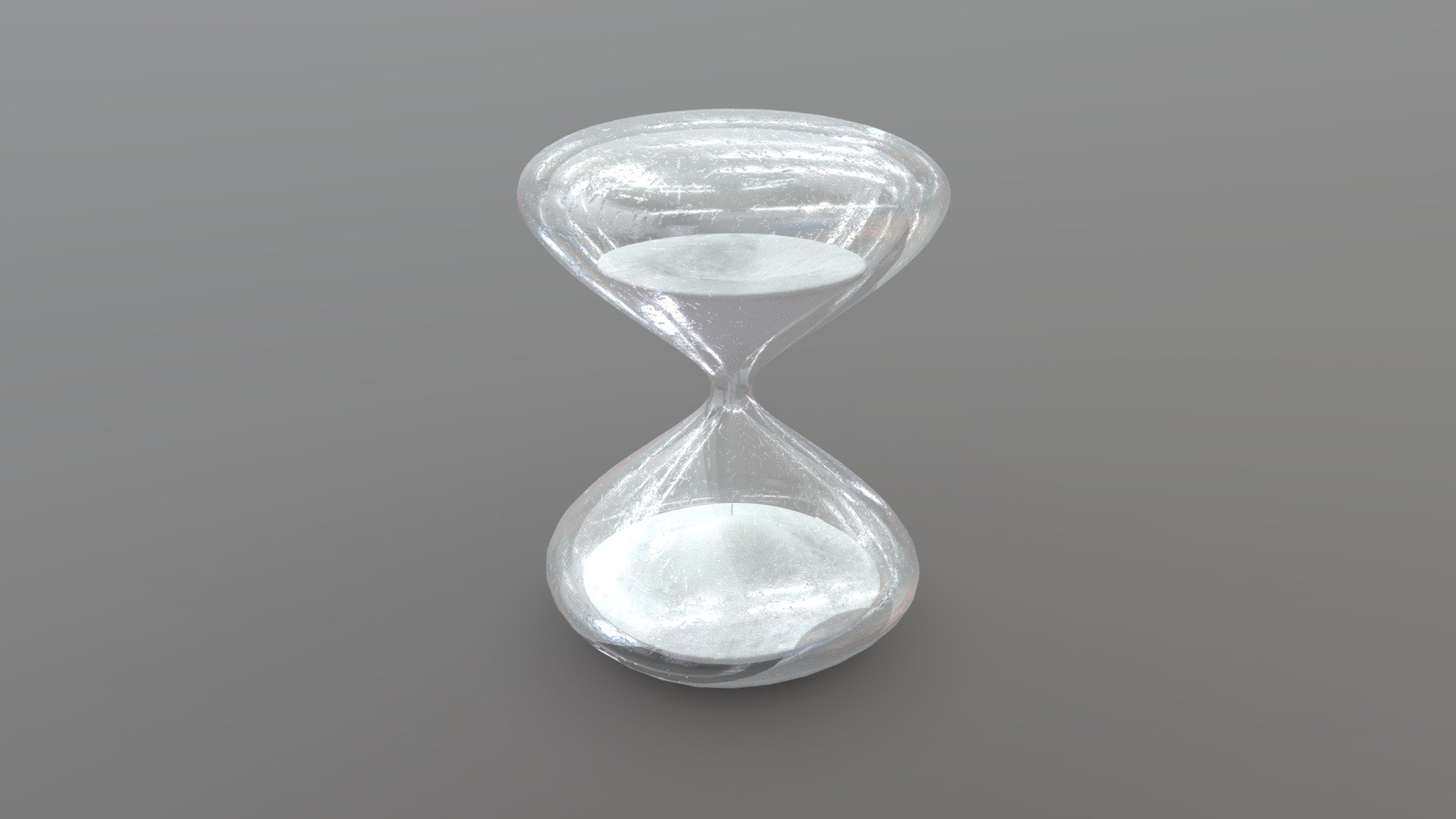 White Sand Hour Glass 3d model