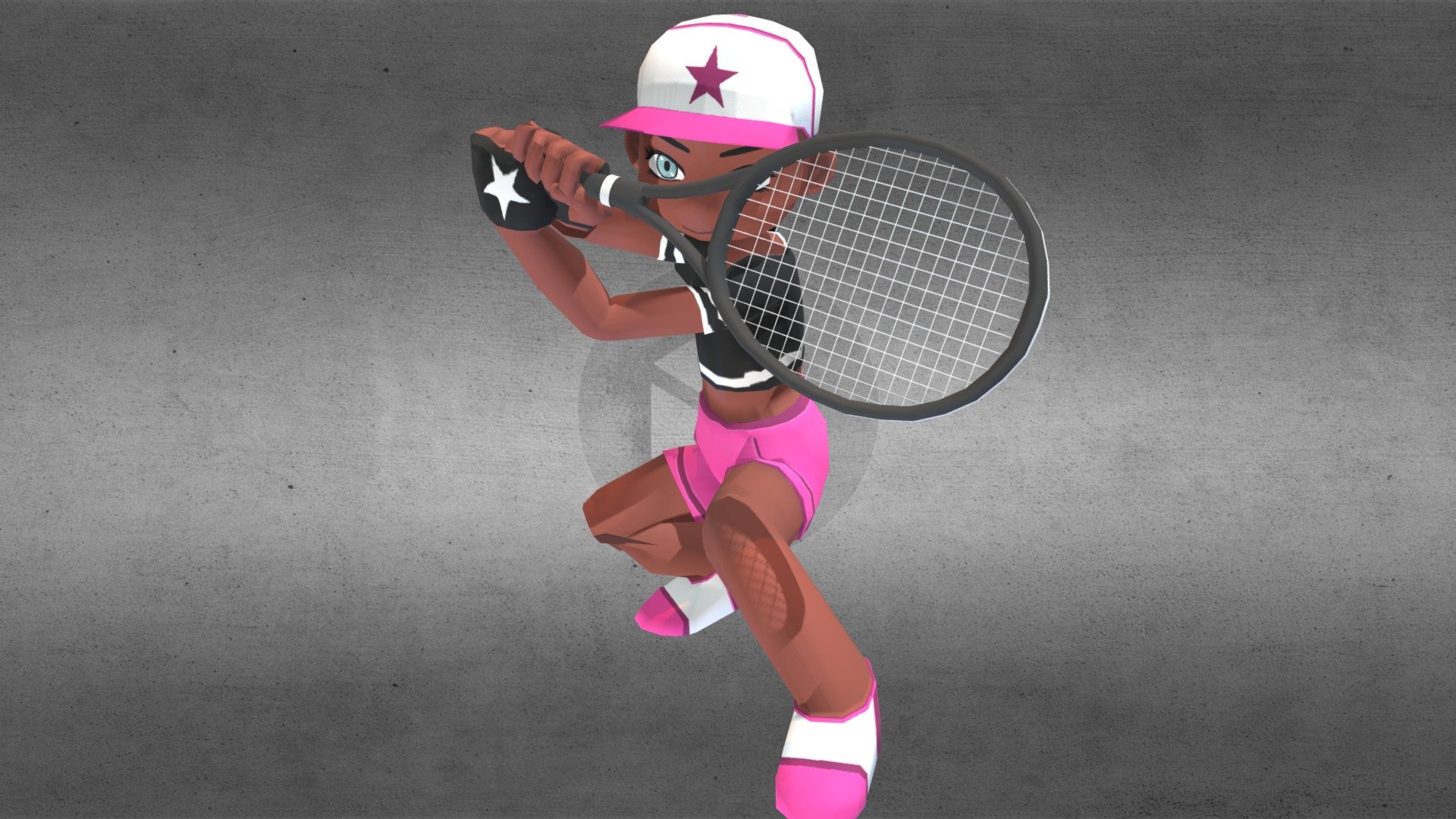 Tennis player (Woman) 3d model