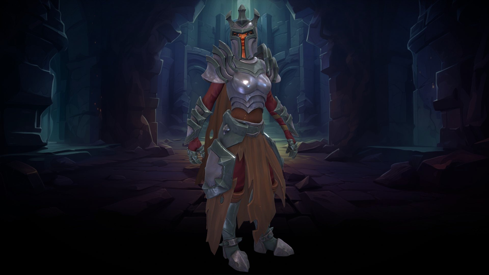 Stylized Human Female Dungeon Knight(Outfit) 3d model