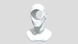 Modern art plaster hollow human head ornament