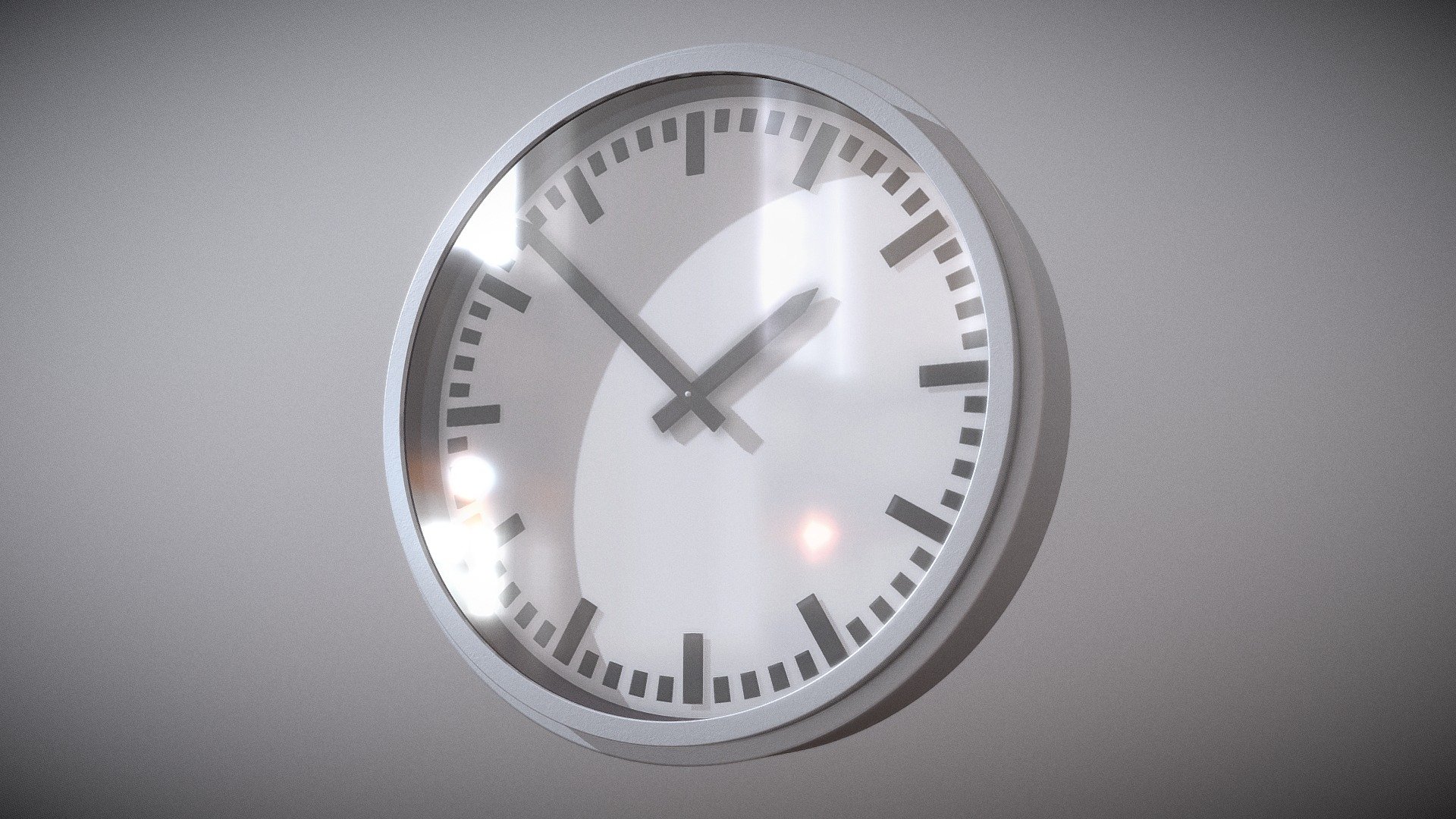 Train Station Clock (High-Poly) 3d model