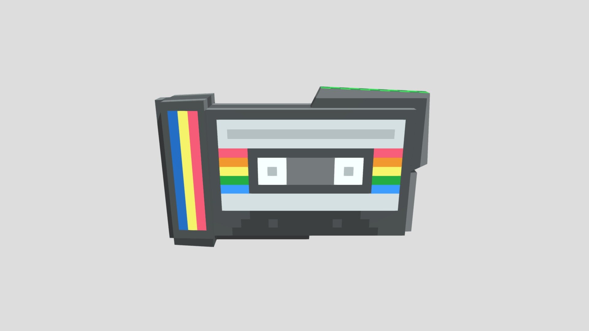 retro futurism Cassette 3d model