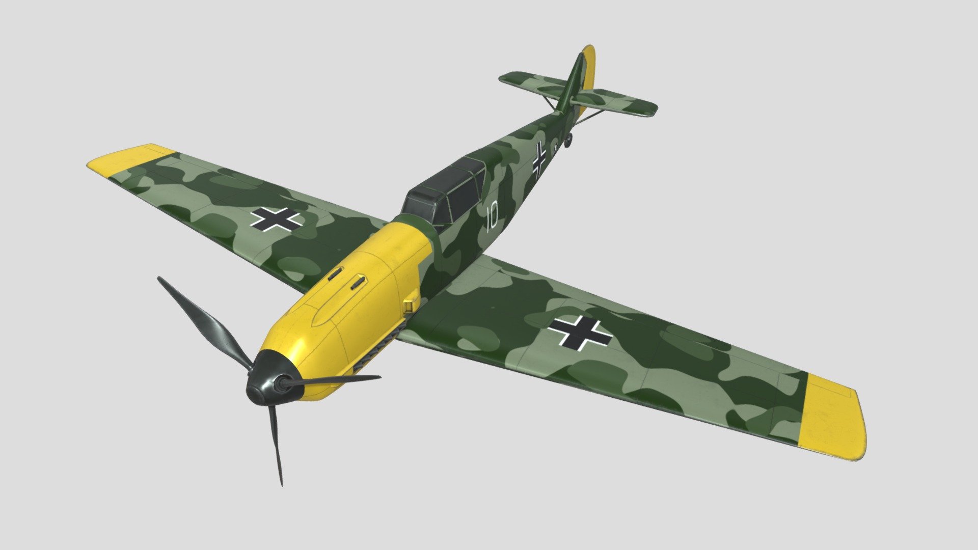 World War II fighter Bf-109 3d model