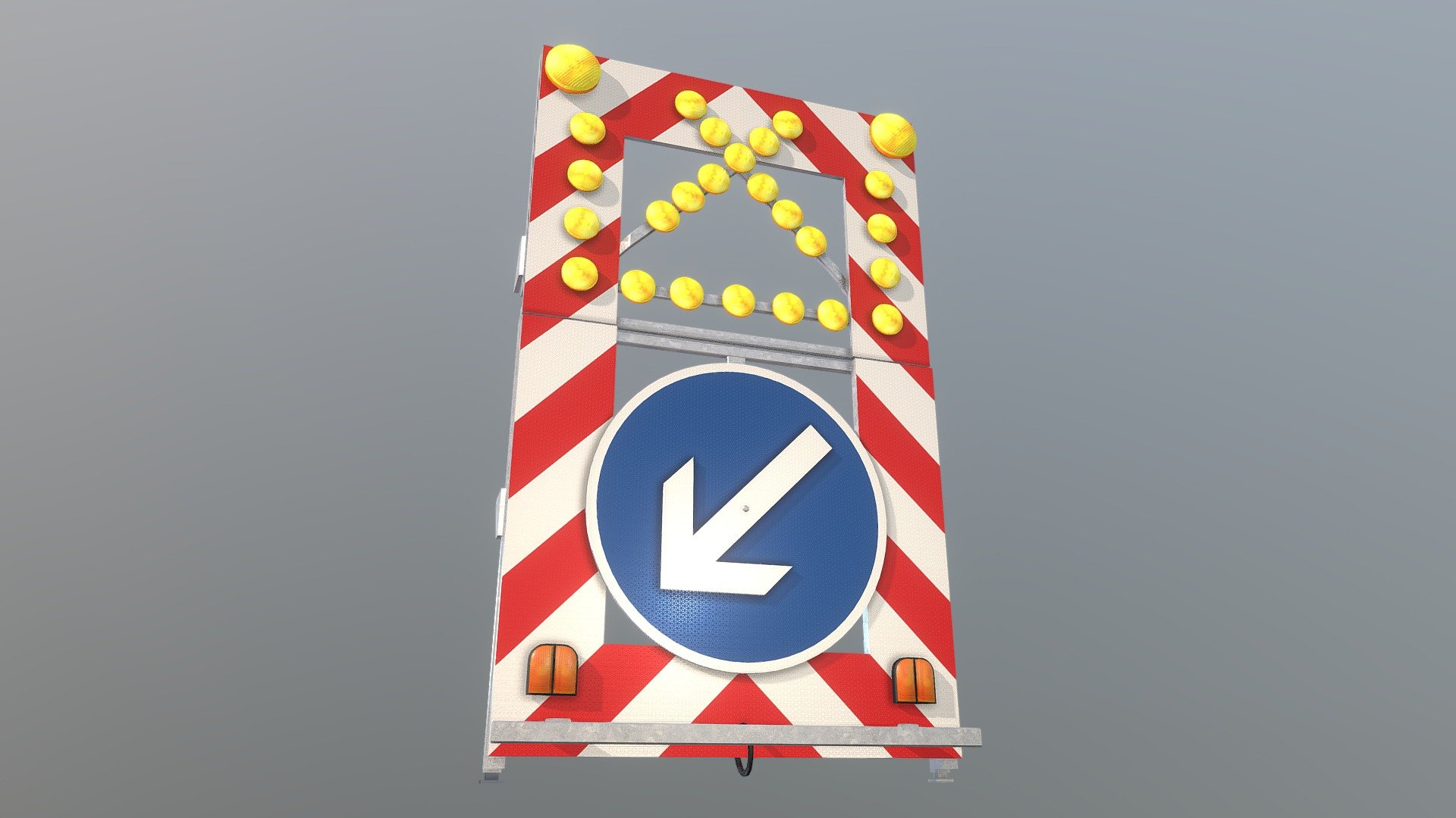 Mobile Warning Signs 3d model