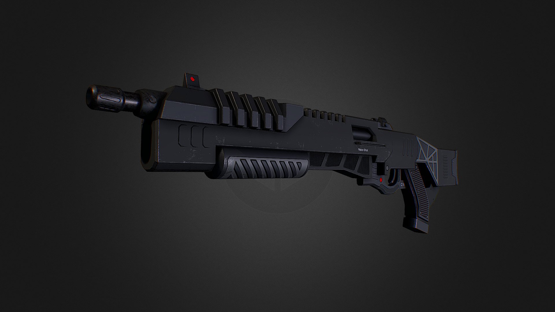 Shotgun Sci fi RazorShot C16 3d model