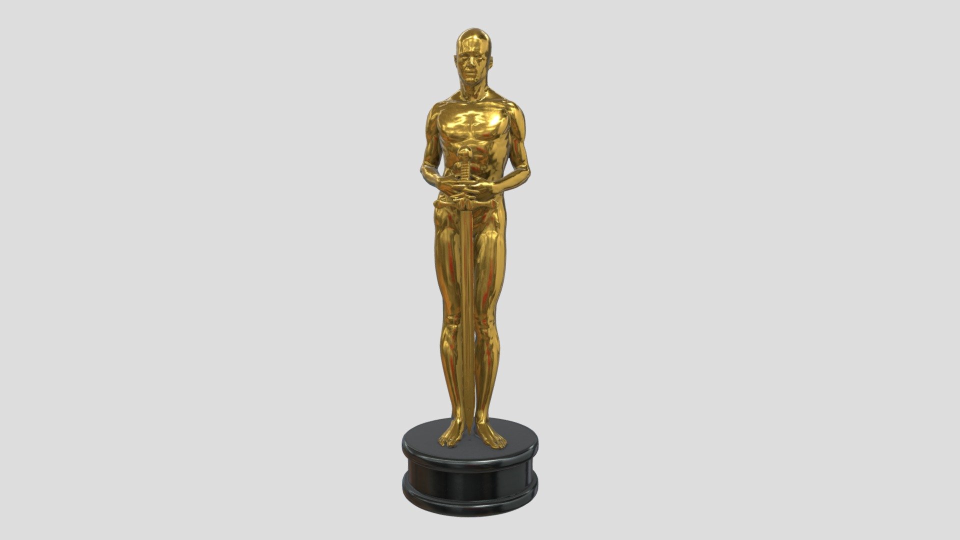 Oscar statuette 3d model