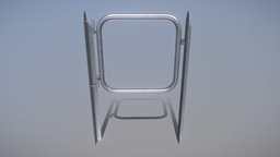 Small Steel Railing Door (High-Poly)